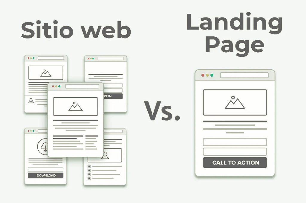 Para qué sirve una landing page y diferencias con un sitio web